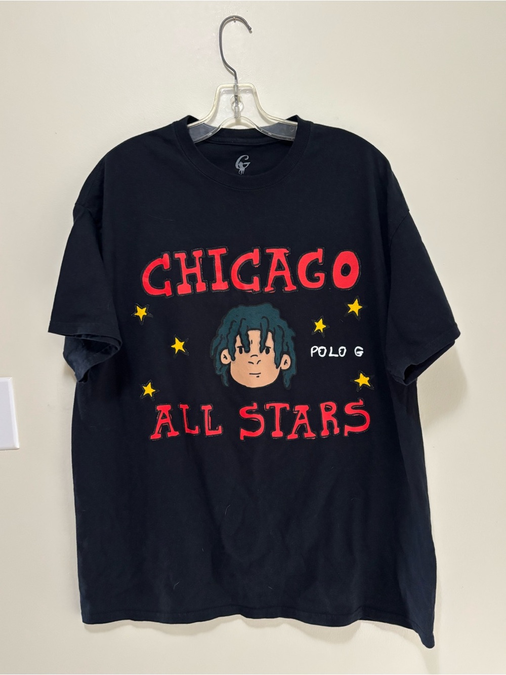 Polo G The GOAT Chicago All Stars Rap Merch Graphic T-Shirt Black XL
